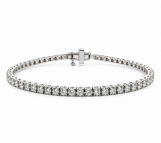 14K White Gold 2-Carat Diamond Tennis Bracelet