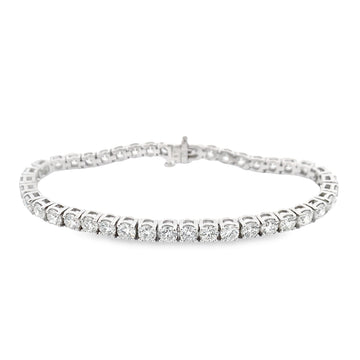 14K White Gold Tennis Bracelet