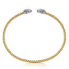Gabriel & Co. 14K Two-Tone Bujukan Diamond Bangle