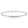 Gabriel & Co. 14K White Gold Bujukan Cluster Diamond Cuff Bracelet