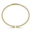 Gabriel & Co. 14K Yellow Gold Bujukan Bead Cuff Bracelet