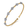 Gabriel & Co. 14K Two-Tone Bujukan Diamond Stations Bangle