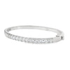 Norman Silverman 18K White Gold Asscher Cut Diamond Bangle
