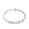 Norman Silverman 18K White Gold Asscher Cut Diamond Bangle