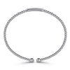 Gabriel & Co. 14K White Gold Bujukan Bead Diamond Cuff