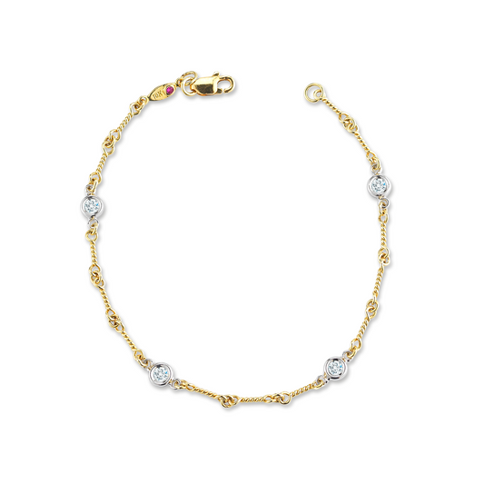 Roberto Coin 18K Two-Tone Diamonds By The Inch Bracelet
