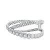 Damaso 18K White Gold Crossover Diamond Bangle