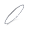 Gabriel & Co. 14K White Gold Pave Diamond Bar Locking Bangle