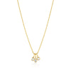 14K Yellow Gold Bezel-Set Emerald Diamond Pendant