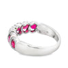 18K White Gold Ruby and Diamond Twist Ring