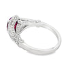 18K White Gold Ruby and Diamond Fashion Ring