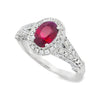18K White Gold Ruby and Diamond Fashion Ring