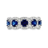 18K White Gold Sapphire and Diamond Ring