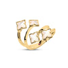 Roberto Coin 18K Yellow Gold Venetian Princess Carnival Mother Of Pearl 4 Row Flower Ring