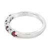 Roman Jewelers Signature 14K White Gold Medium Ruby & Diamond 7-Stone Ring
