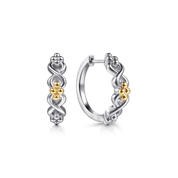 Gabriel & Co. "Infinity" Two-Tone Bujukan Infinity Intricate Hoop Earrings