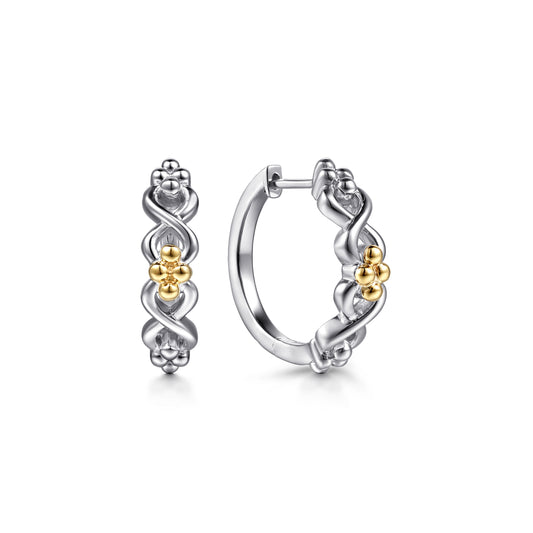 Gabriel & Co. "Infinity" Two-Tone Bujukan Infinity Intricate Hoop Earrings