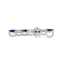 18K White Gold Sapphire and Diamond Cross Pendant