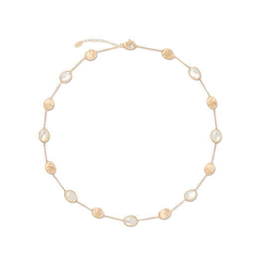 Marco Bicego 18K Yellow Gold Siviglia Mother of Pearl Station Necklace
