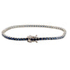 14K White Gold Blue Sapphires Tennis Bracelet