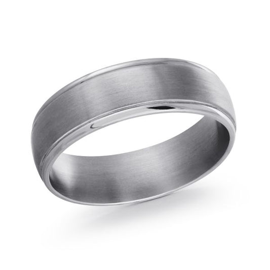 MALO Tantalum Satin Center Wedding Band