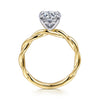 Gabriel & Co. 14K Two-Tone Twist Engagement Ring Setting