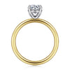 Gabriel & Co. 14K Two-Tone Solitaire Engagement Ring Setting
