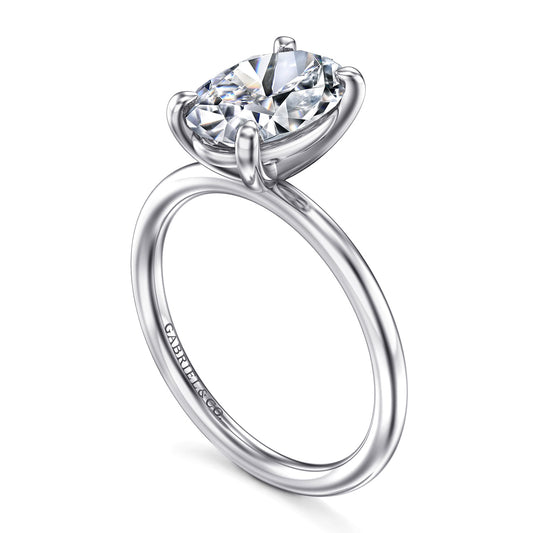 Gabriel & Co. 14K White Gold Solitaire Engagement Ring Setting