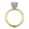 Gabriel & Co. 14K Two-Tone Solitaire Engagement Ring Setting