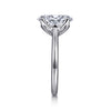 Gabriel & Co. 14K White Gold Lotus Head Solitaire Engagement Ring Setting