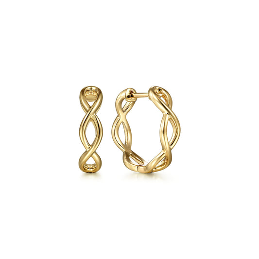 Gabriel & Co. 14K Yellow Gold Twisted Huggies