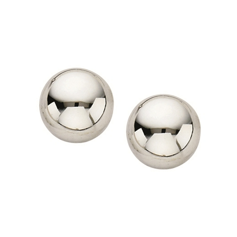 14K White Gold 8mm Studs