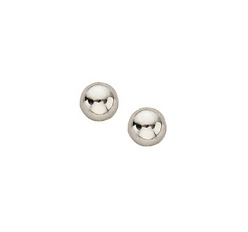 14K White Gold 3mm Studs