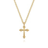 Gabriel & Co. 14K Yellow Gold Plain 12mm Cross Pendant