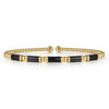 Gabriel & Co. 14K Yellow Gold Bujukan Black Enamel Bangle