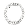 14K White Gold Curb Link Mens Bracelet