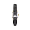 Michele Two-Tone Deco Madison Mini with Black Mother-of-Pearl 24mm Dial and Black Leather Strap Watch