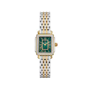 Michele Deco Madison Mini Diamond Two-Tone 18K Gold-Plated Watch