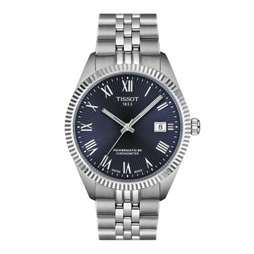 Tissot Stainless Steel Ballade 39mm Fluted Dark Blue Dial Watch