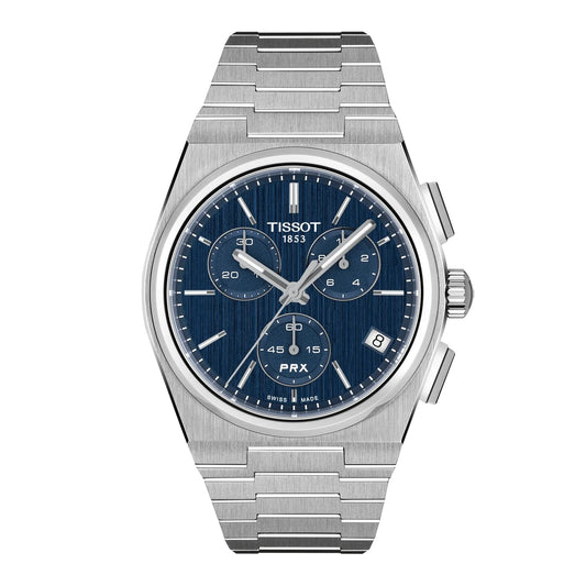 Tissot PRX Stainless Steel Watch with 41mm Dark Blue Dial