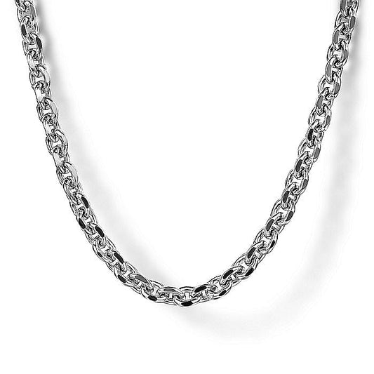 Gabriel & Co, Sterling Silver Mens Link Chain Necklace  20"