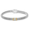Lagos Sterling Silver & 18K Caviar Lux Diamond Bracelet