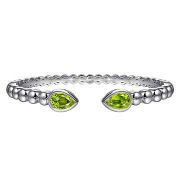 Gabriel & Co. Sterling Silver Bujukan and Peridot Split Bangle