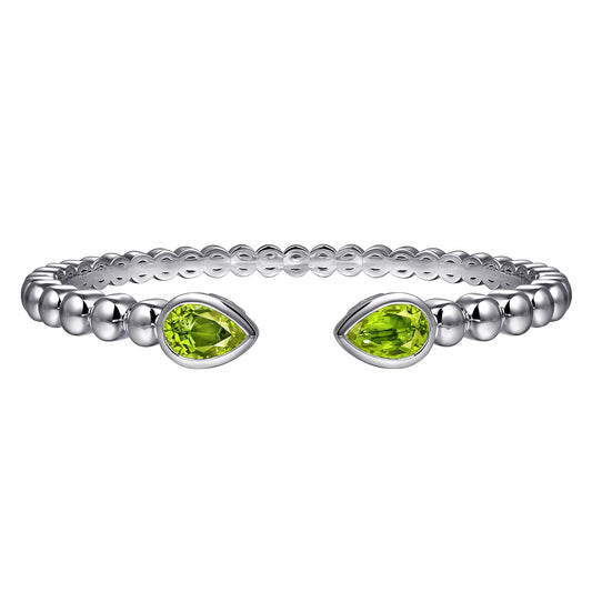 Gabriel & Co. Sterling Silver Bujukan and Peridot Split Bangle