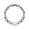 Gabriel & Co. Sterling Silver White Sapphire Bujukan Stackable Ring