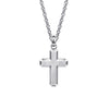 Gabriel & Co. Sterling Silver Brushed Cross Pendant Necklace