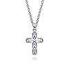 Gabriel & Co. Sterling Silver Brushed Cross Pendant Necklace