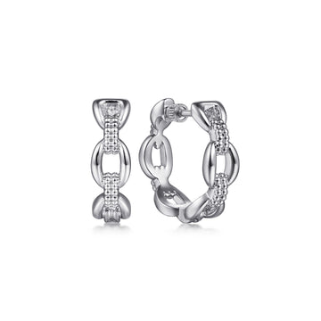 Gabriel & Co Sterling Silver Link Hoops