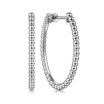 Gabriel & Co Sterling Silver Bujukan 30mm Oval Hoops