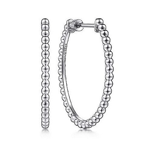 Gabriel & Co Sterling Silver Bujukan 30mm Oval Hoops
